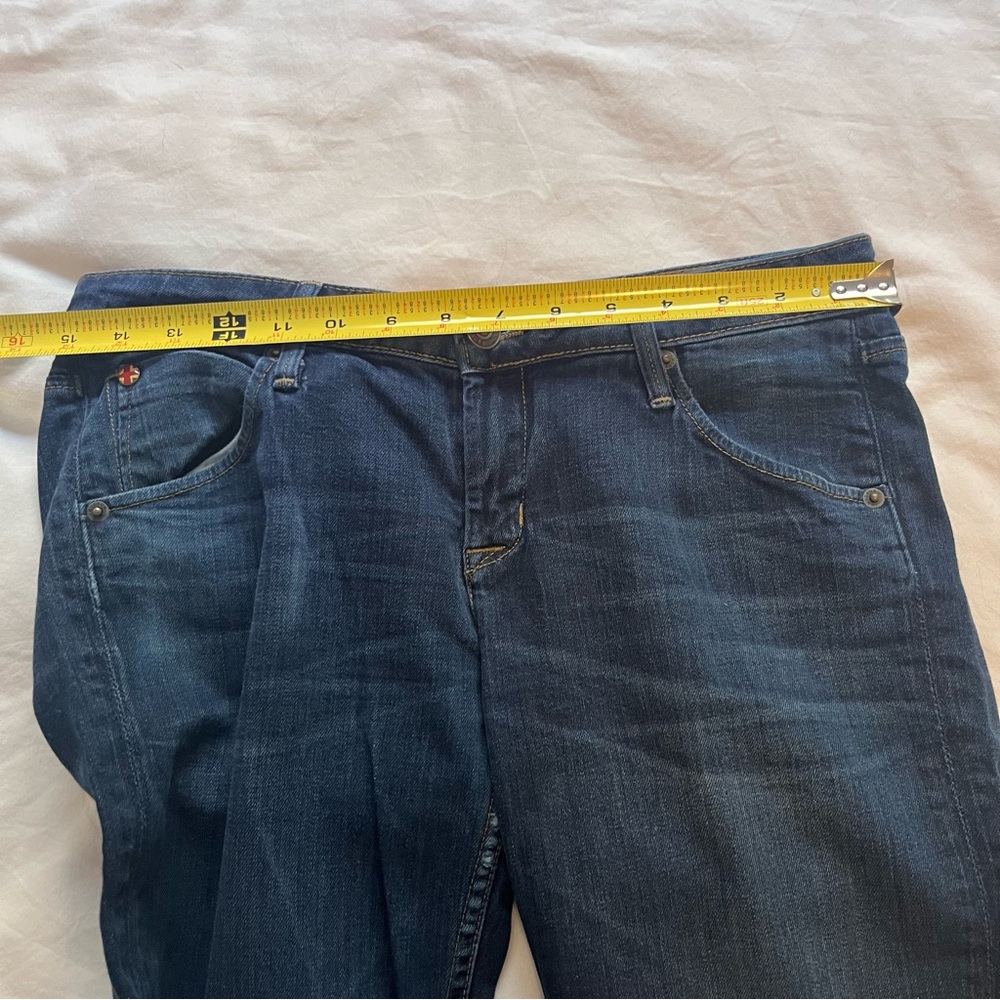 Hudson Jeans Dark Wash Whisker Fade Triangle Flap Pockets Size 28 - Picture 11 of 14